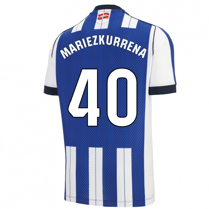 Danxen Męski Arkaitz Mariezkurrena #40 Niebiesko-Biały Domowa Koszulka 2025/26 Koszulki Klubowe