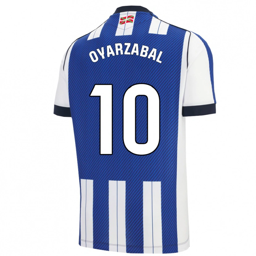 Danxen Męski Mikel Oyarzabal #10 Niebiesko-Biały Domowa Koszulka 2025/26 Koszulki Klubowe