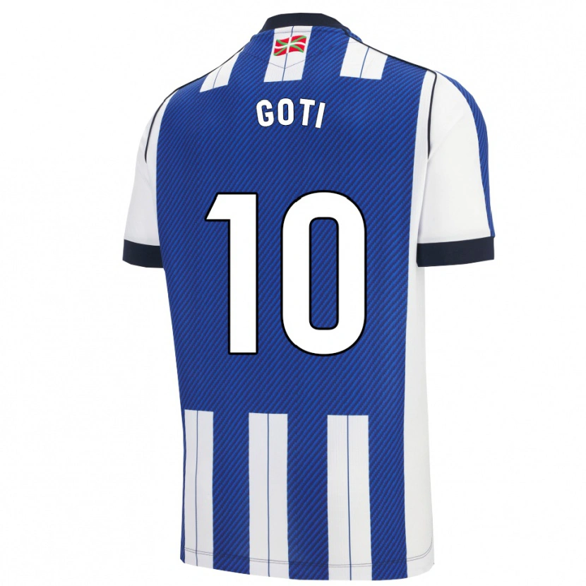 Danxen Męski Mikel Goti #10 Niebiesko-Biały Domowa Koszulka 2025/26 Koszulki Klubowe