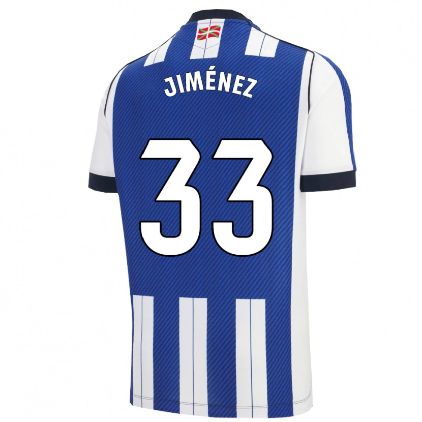 Danxen Męski Javier Jiménez #33 Niebiesko-Biały Domowa Koszulka 2025/26 Koszulki Klubowe