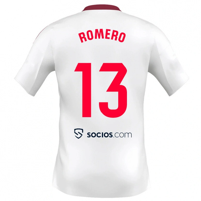 Danxen Męski Rafael Romero #13 Biało-Czerwony Domowa Koszulka 2025/26 Koszulki Klubowe