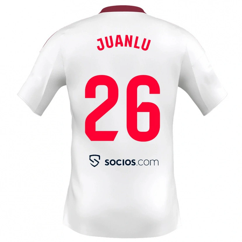 Danxen Męski Juanlu Sánchez #26 Biało-Czerwony Domowa Koszulka 2025/26 Koszulki Klubowe