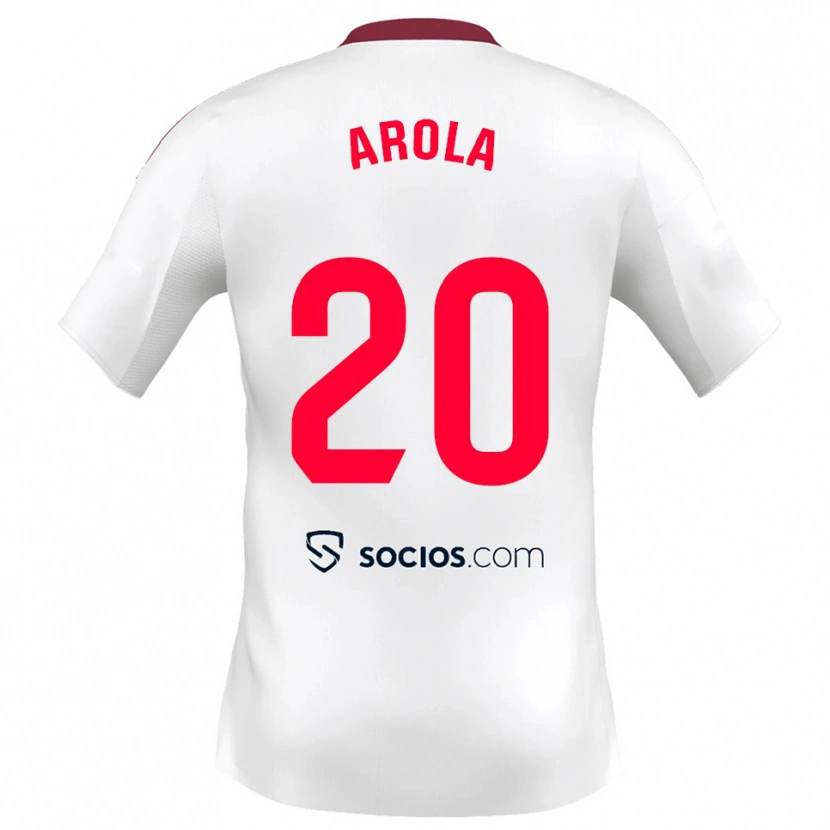 Danxen Męski Arola Aparicio Gili #20 Biało-Czerwony Domowa Koszulka 2025/26 Koszulki Klubowe