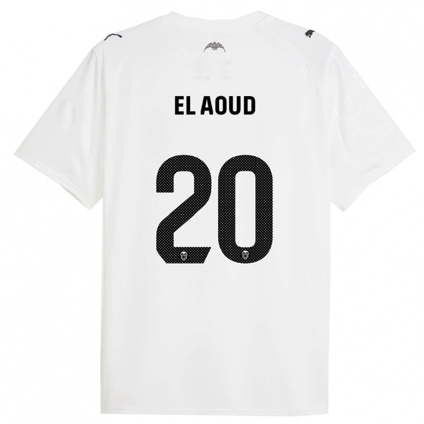 Danxen Męski Ismail El Aoud #20 Biało-Czarny Domowa Koszulka 2025/26 Koszulki Klubowe