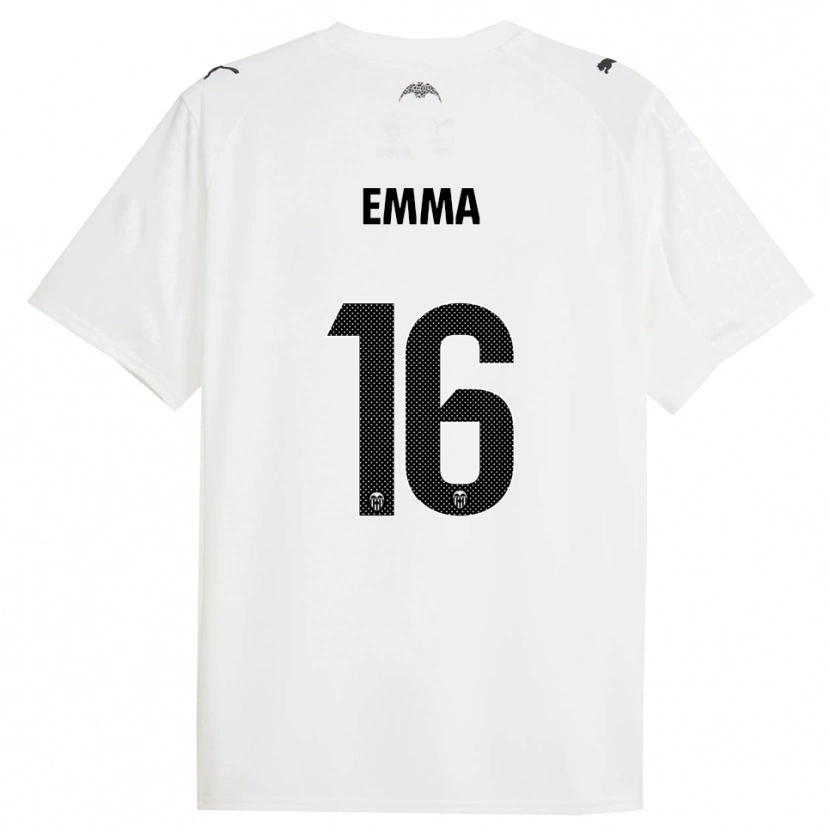 Danxen Męski Emma Martín Queralt #16 Biało-Czarny Domowa Koszulka 2025/26 Koszulki Klubowe