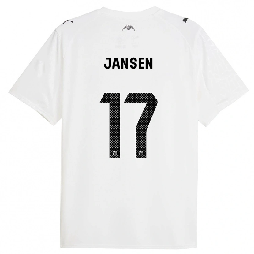 Danxen Męski Ellen Jansen #17 Biało-Czarny Domowa Koszulka 2025/26 Koszulki Klubowe