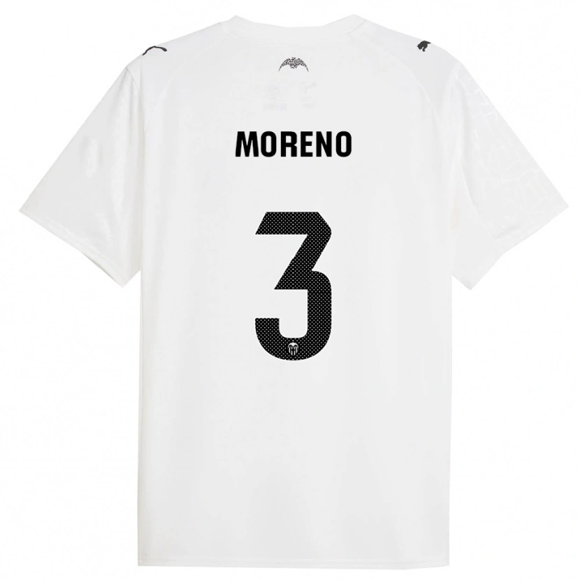 Danxen Męski Diego Moreno #3 Biało-Czarny Domowa Koszulka 2025/26 Koszulki Klubowe