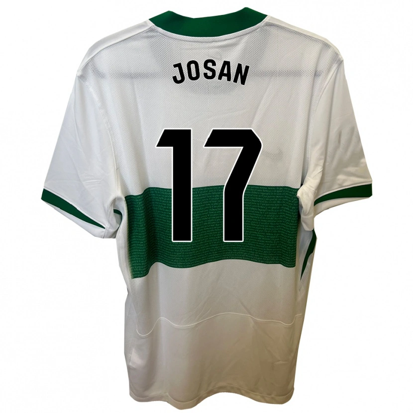 Danxen Męski Josan #17 Biało-Zielony Domowa Koszulka 2025/26 Koszulki Klubowe