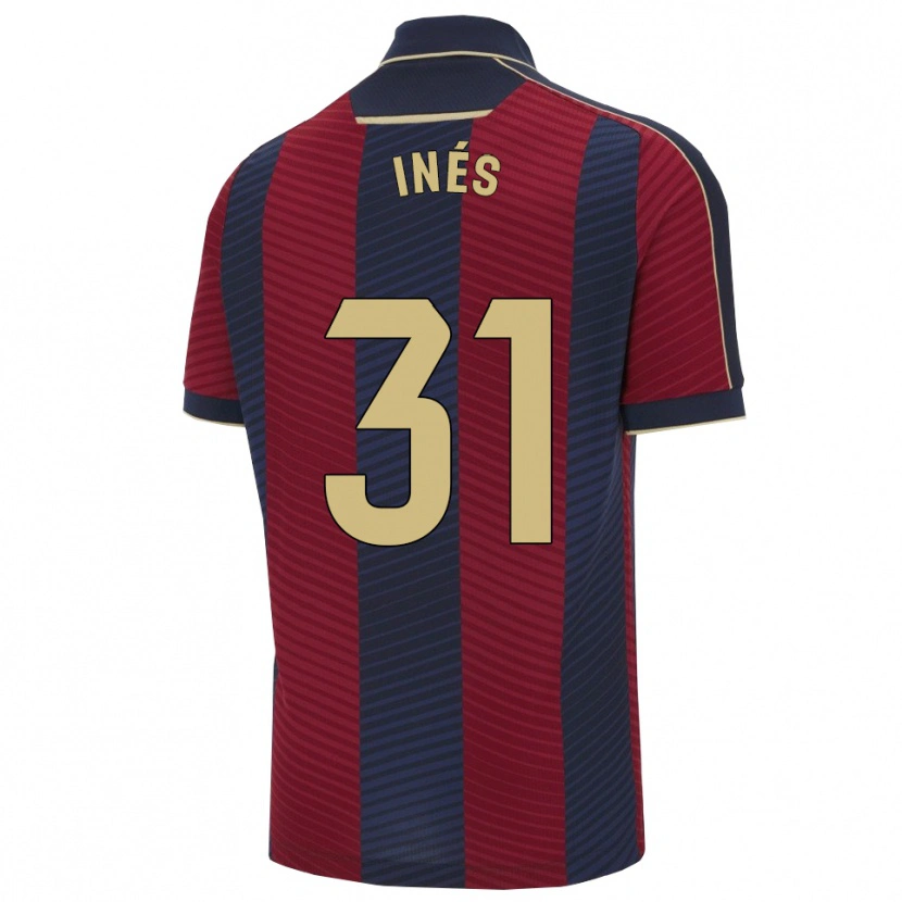Danxen Męski Inés Rizo #31 Czerwono-Granatowy Domowa Koszulka 2025/26 Koszulki Klubowe