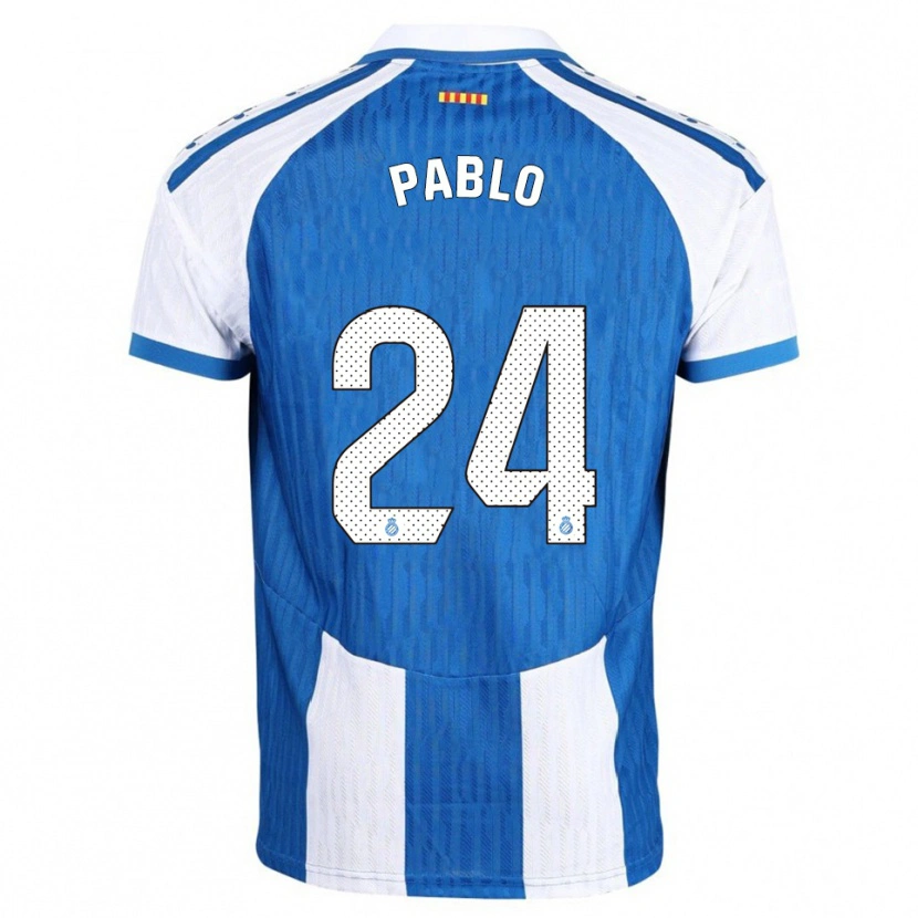 Danxen Męski Pablo Ramón #24 Niebiesko-Biały Domowa Koszulka 2025/26 Koszulki Klubowe