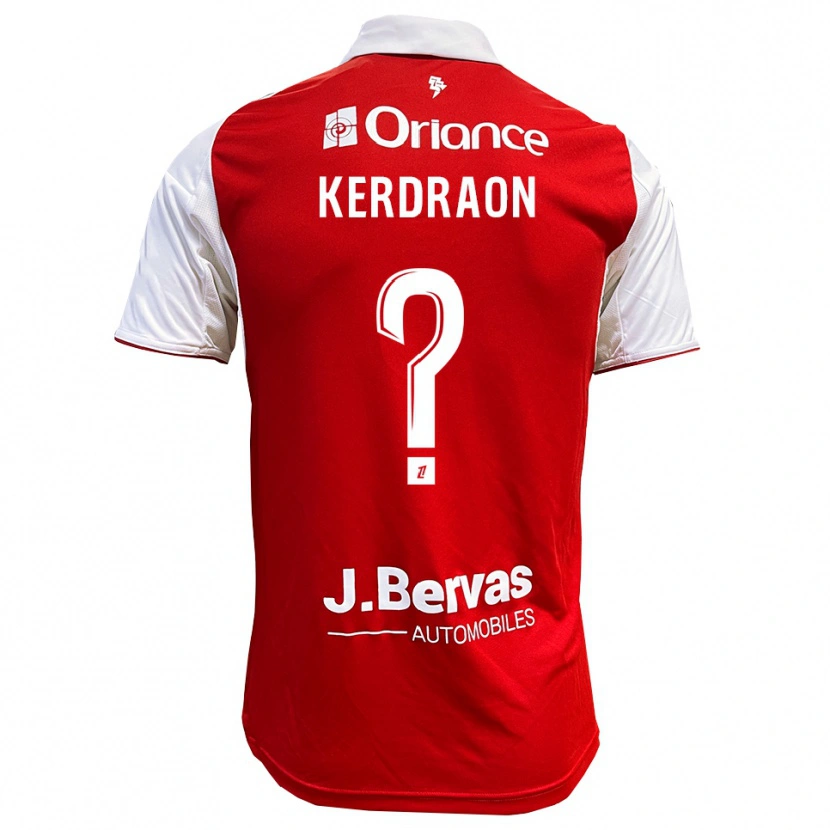 Danxen Męski Jade Kerdraon #0 Czerwono-Biały Domowa Koszulka 2025/26 Koszulki Klubowe