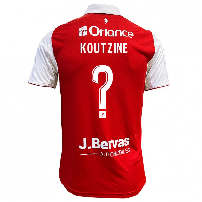 Danxen Męski Camille Koutzine #0 Czerwono-Biały Domowa Koszulka 2025/26 Koszulki Klubowe