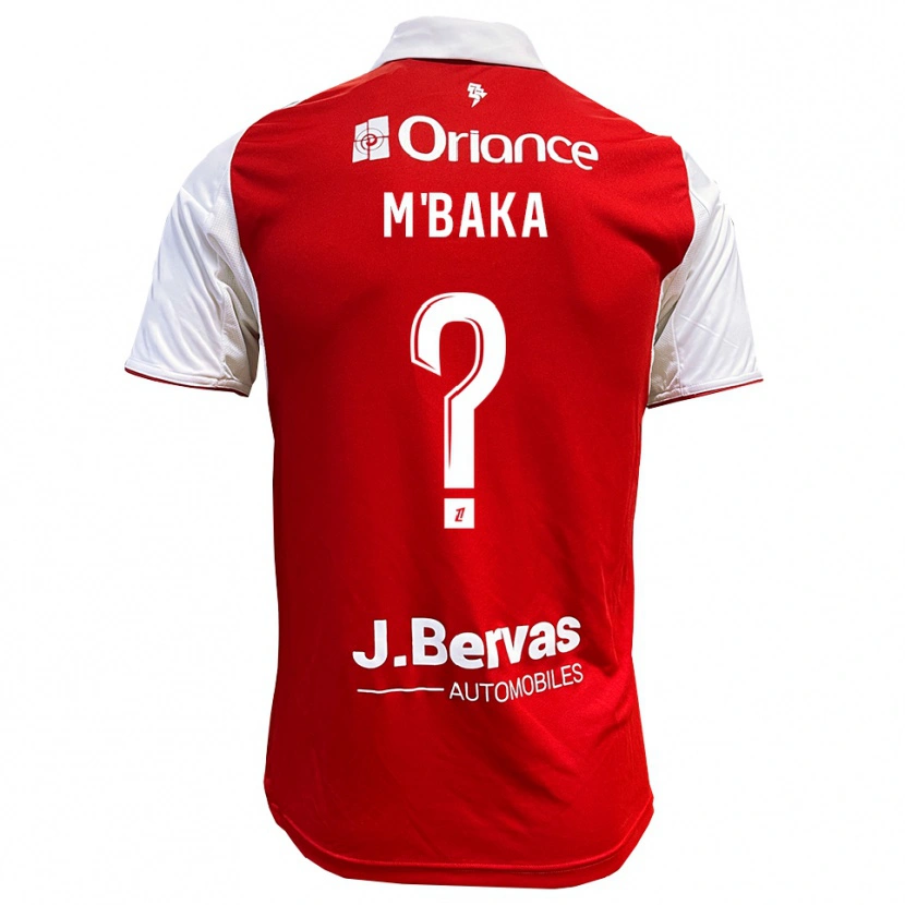 Danxen Męski Sacha M'baka #0 Czerwono-Biały Domowa Koszulka 2025/26 Koszulki Klubowe