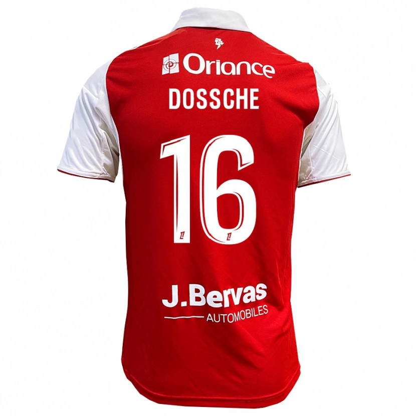 Danxen Męski Marvin Dossche #16 Czerwono-Biały Domowa Koszulka 2025/26 Koszulki Klubowe