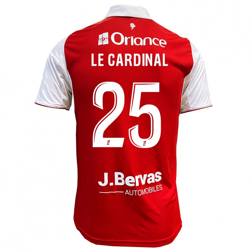 Danxen Męski Julien Le Cardinal #25 Czerwono-Biały Domowa Koszulka 2025/26 Koszulki Klubowe