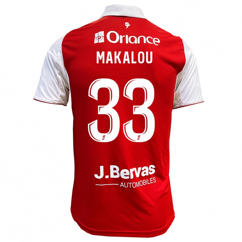 Danxen Męski Hamidou Makalou #33 Czerwono-Biały Domowa Koszulka 2025/26 Koszulki Klubowe