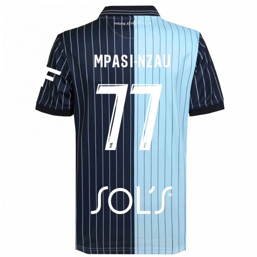 Danxen Męski Lionel Mpasi-Nzau #77 Granatowo-Błękitny Domowa Koszulka 2025/26 Koszulki Klubowe