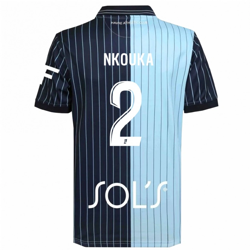 Danxen Męski Ethan Nkouka #2 Granatowo-Błękitny Domowa Koszulka 2025/26 Koszulki Klubowe