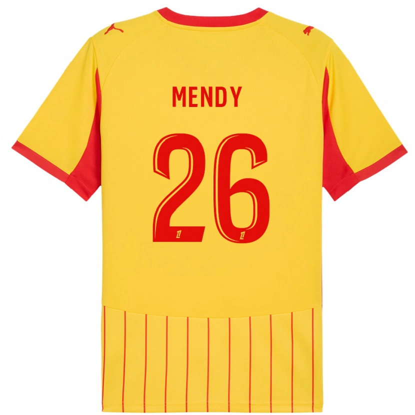 Danxen Męski Nampalys Mendy #26 Żółto-Czerwony Domowa Koszulka 2025/26 Koszulki Klubowe