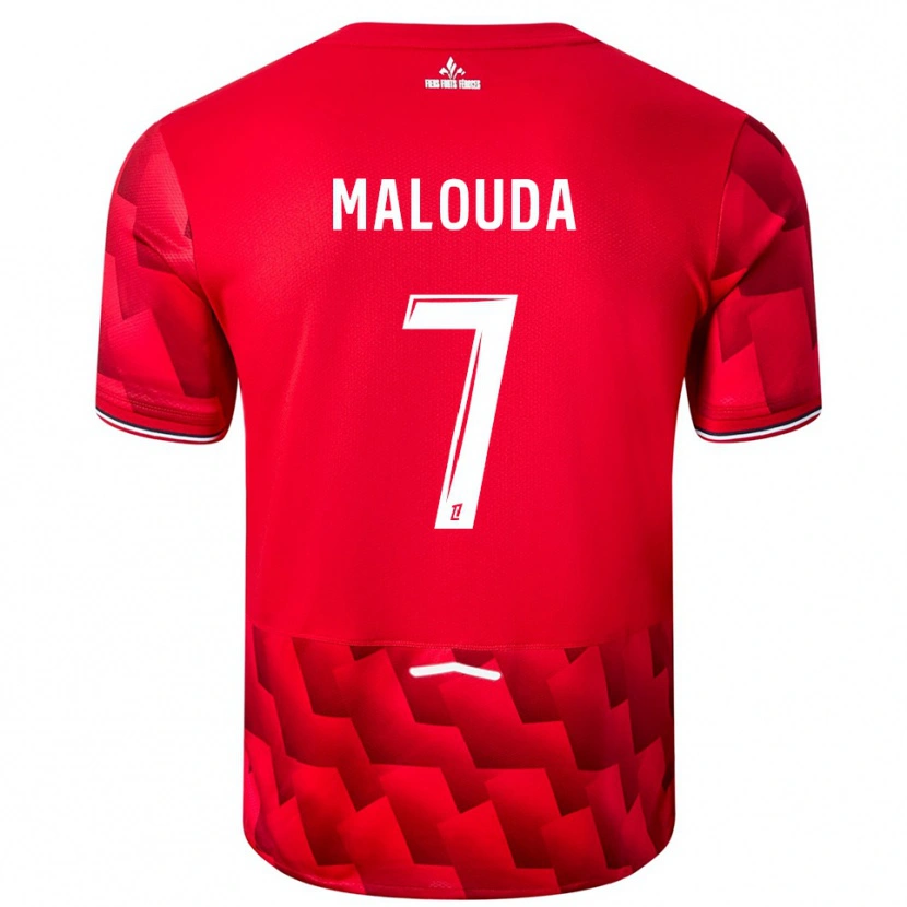 Danxen Męski Aaron Malouda #7 Czerwono-Biały Domowa Koszulka 2025/26 Koszulki Klubowe