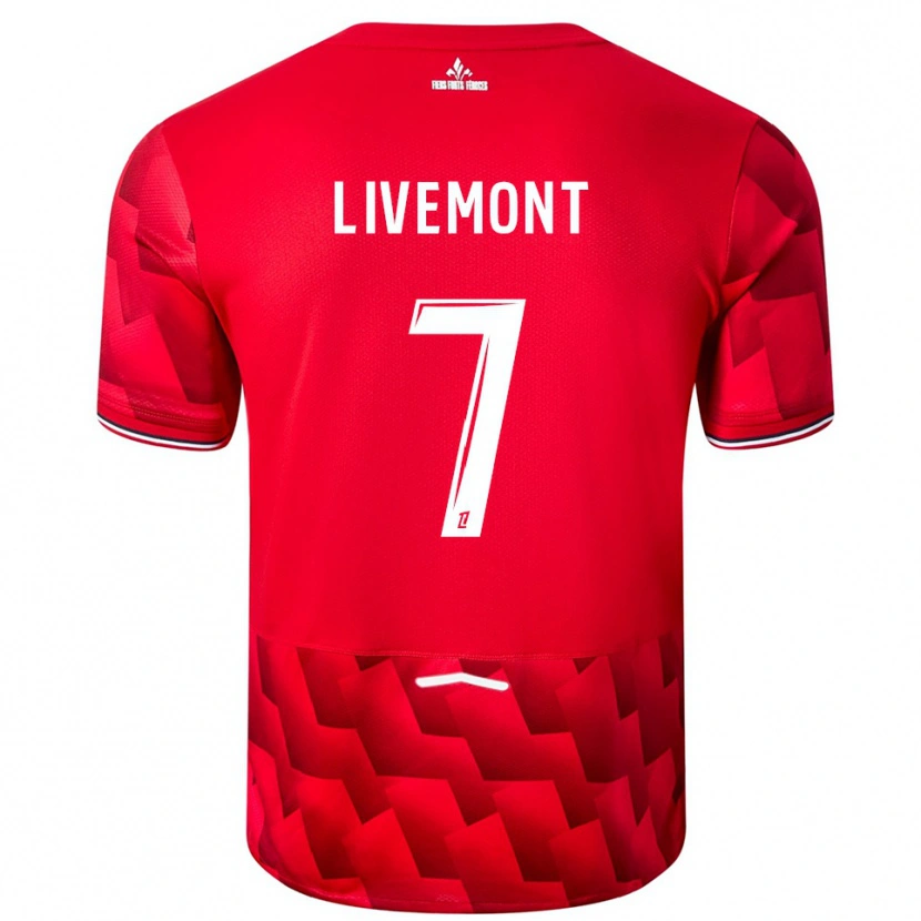 Danxen Męski Antoine Livemont #7 Czerwono-Biały Domowa Koszulka 2025/26 Koszulki Klubowe