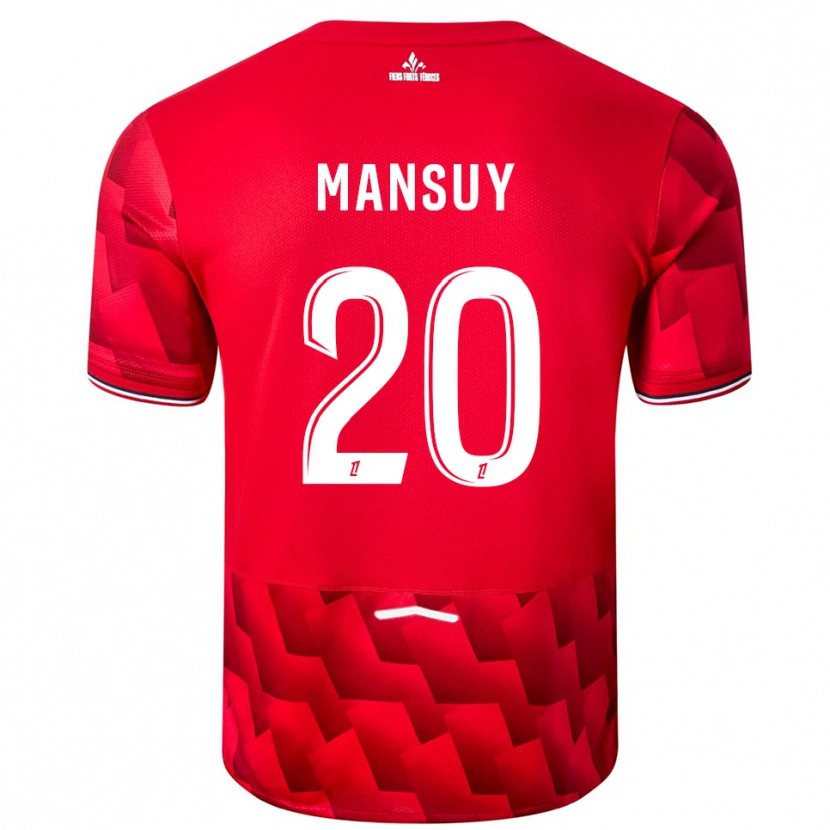 Danxen Męski Heloise Mansuy #20 Czerwono-Biały Domowa Koszulka 2025/26 Koszulki Klubowe