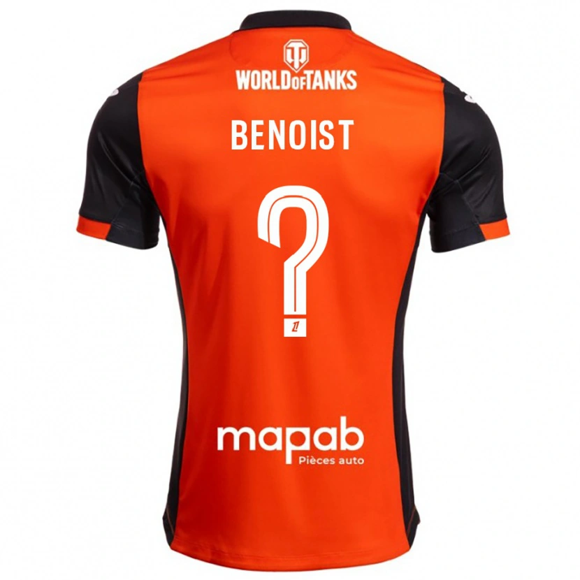 Danxen Męski Baptiste Benoist #0 Czarno-Pomarańczowy Domowa Koszulka 2025/26 Koszulki Klubowe