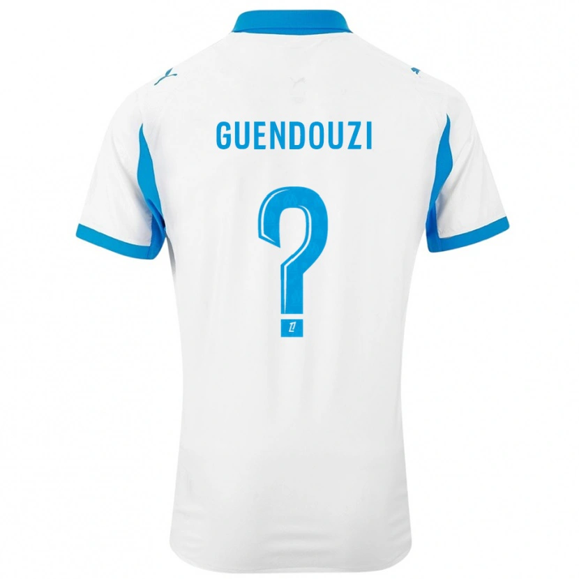 Danxen Męski Milan Guendouzi #0 Biało-Błękitny Domowa Koszulka 2025/26 Koszulki Klubowe