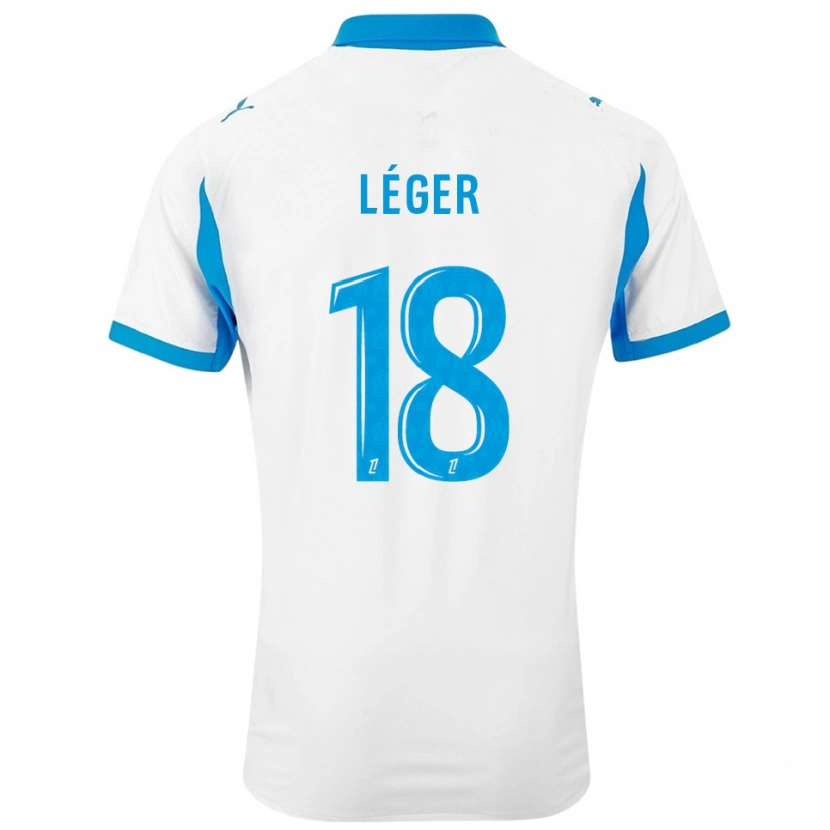 Danxen Męski Marie-Charlotte Léger #18 Biało-Błękitny Domowa Koszulka 2025/26 Koszulki Klubowe