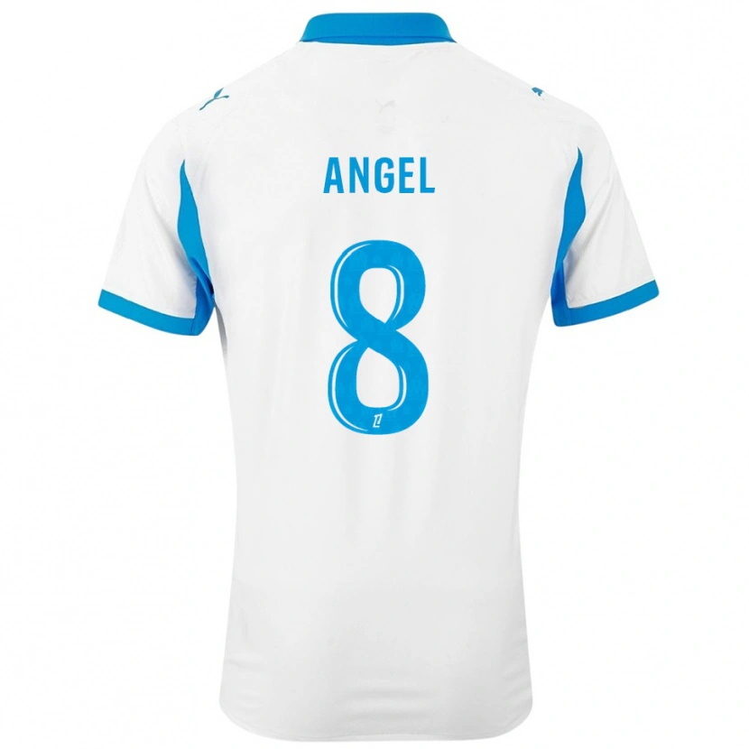 Danxen Męski Angel Gomes #8 Biało-Błękitny Domowa Koszulka 2025/26 Koszulki Klubowe