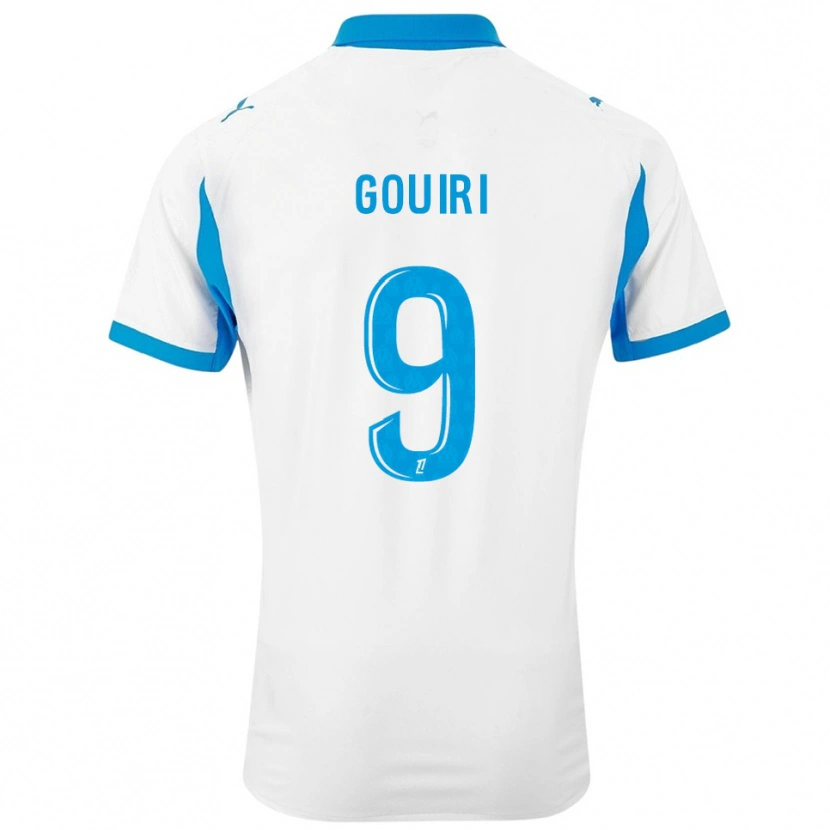 Danxen Męski Amine Gouiri #9 Biało-Błękitny Domowa Koszulka 2025/26 Koszulki Klubowe