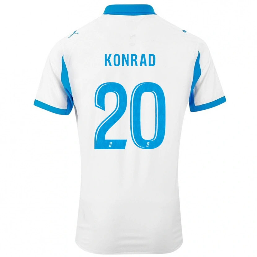 Danxen Męski Konrad De La Fuente #20 Biało-Błękitny Domowa Koszulka 2025/26 Koszulki Klubowe