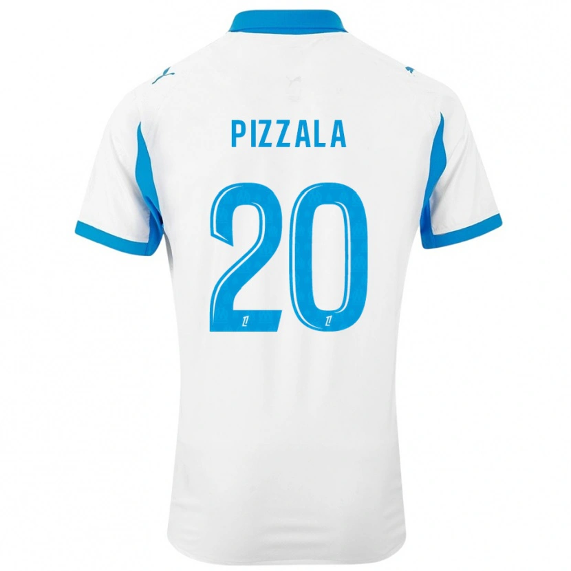 Danxen Męski Caroline Pizzala #20 Biało-Błękitny Domowa Koszulka 2025/26 Koszulki Klubowe