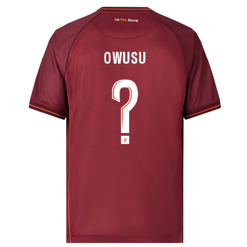 Danxen Męski Ryan Owusu #0 Bordowo-Biały Domowa Koszulka 2025/26 Koszulki Klubowe