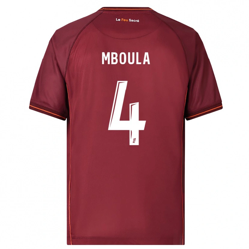 Danxen Męski Michel Mboula #4 Bordowo-Biały Domowa Koszulka 2025/26 Koszulki Klubowe