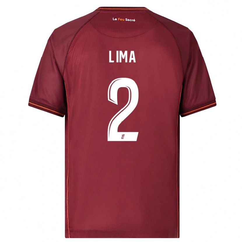 Danxen Męski Edson Lima #2 Bordowo-Biały Domowa Koszulka 2025/26 Koszulki Klubowe