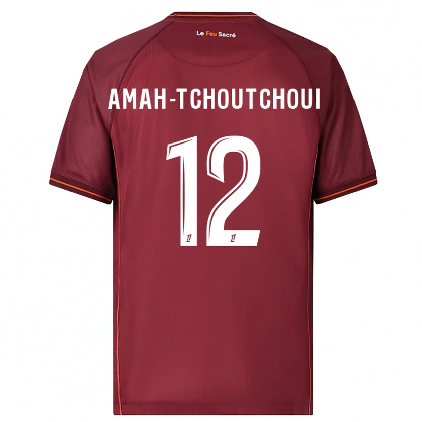 Danxen Męski Marco Amah-Tchoutchoui #12 Bordowo-Biały Domowa Koszulka 2025/26 Koszulki Klubowe