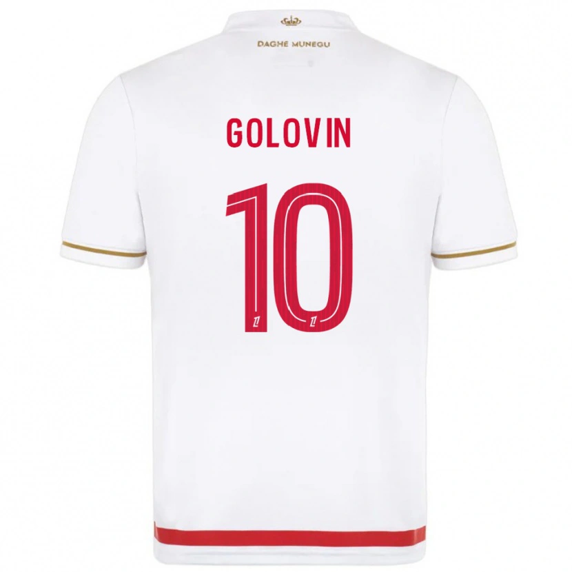 Danxen Męski Aleksandr Golovin #10 Czerwono-Biały Domowa Koszulka 2025/26 Koszulki Klubowe