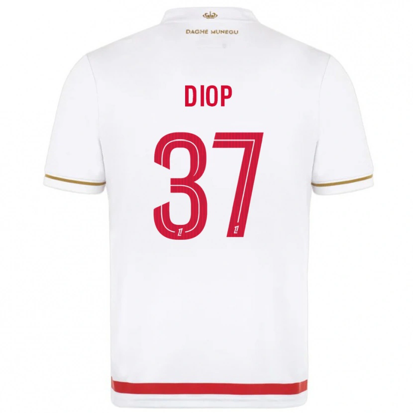 Danxen Męski Edan Diop #37 Czerwono-Biały Domowa Koszulka 2025/26 Koszulki Klubowe
