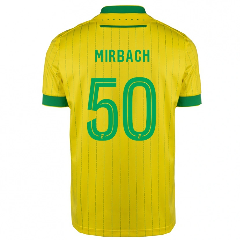 Danxen Męski Alexis Mirbach #50 Żółto-Zielony Domowa Koszulka 2025/26 Koszulki Klubowe