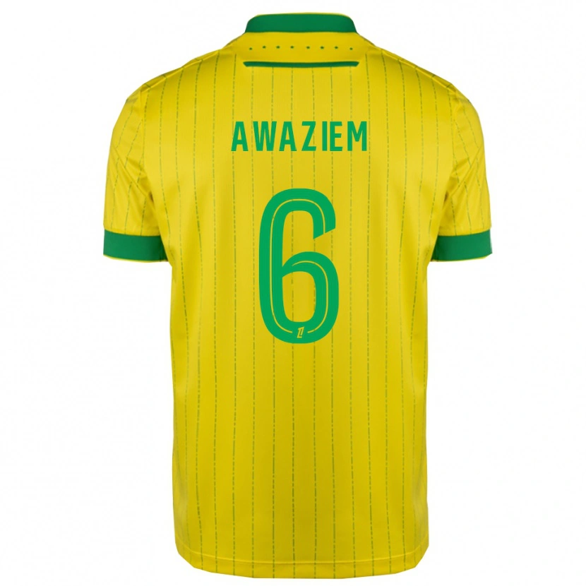 Danxen Męski Chidozie Awaziem #6 Żółto-Zielony Domowa Koszulka 2025/26 Koszulki Klubowe