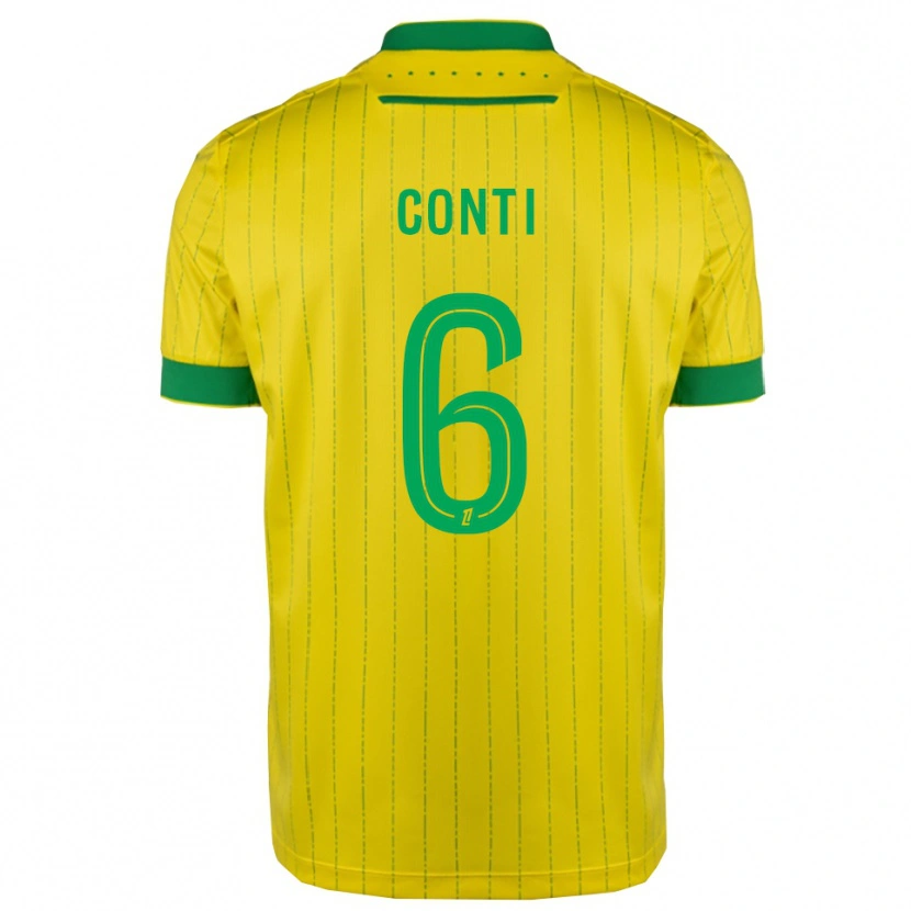 Danxen Męski Alexandre Conti #6 Żółto-Zielony Domowa Koszulka 2025/26 Koszulki Klubowe