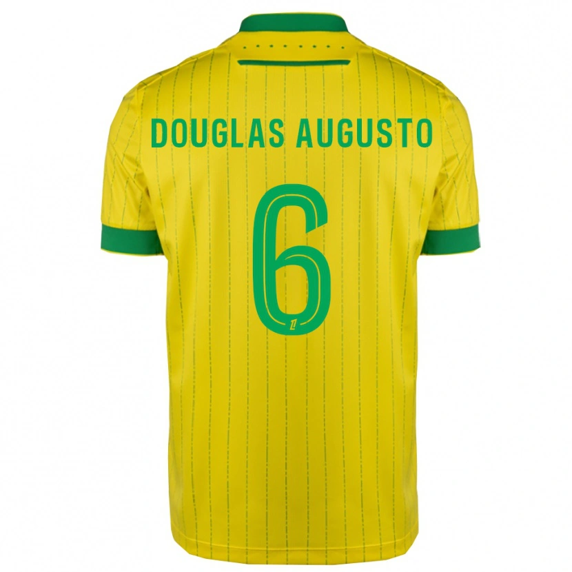 Danxen Męski Douglas Augusto #6 Żółto-Zielony Domowa Koszulka 2025/26 Koszulki Klubowe