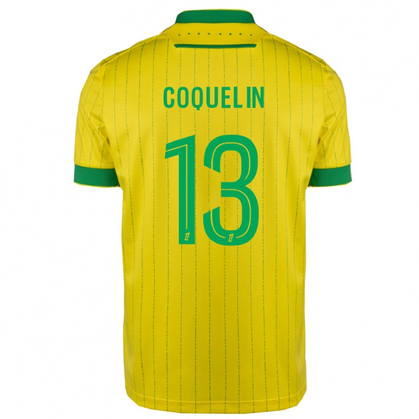 Danxen Męski Francis Coquelin #13 Żółto-Zielony Domowa Koszulka 2025/26 Koszulki Klubowe
