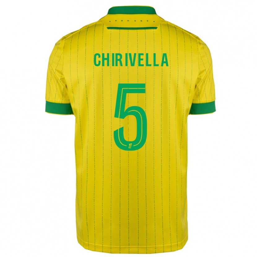 Danxen Męski Pedro Chirivella #5 Żółto-Zielony Domowa Koszulka 2025/26 Koszulki Klubowe