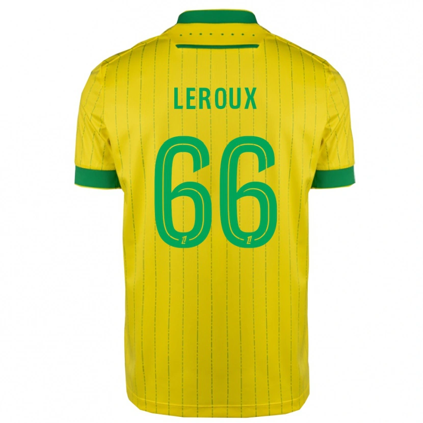 Danxen Męski Louis Leroux #66 Żółto-Zielony Domowa Koszulka 2025/26 Koszulki Klubowe