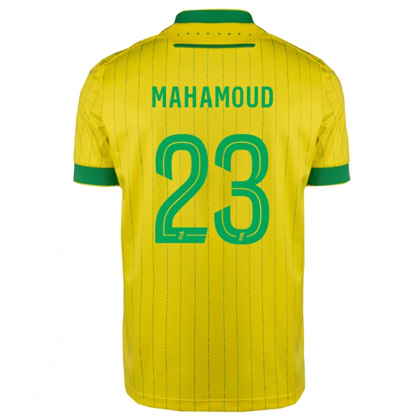 Danxen Męski Adel Mahamoud #23 Żółto-Zielony Domowa Koszulka 2025/26 Koszulki Klubowe