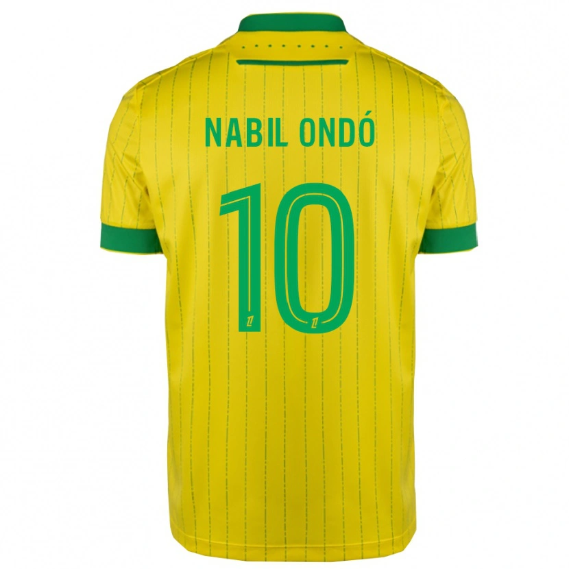 Danxen Męski José Nabil Ondó #10 Żółto-Zielony Domowa Koszulka 2025/26 Koszulki Klubowe