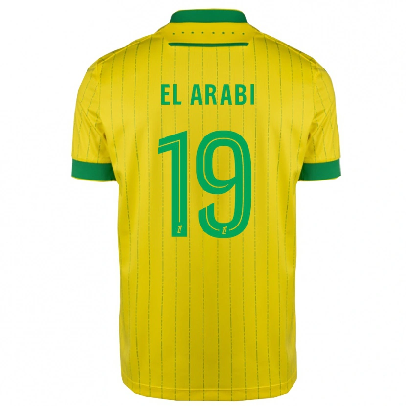 Danxen Męski Youssef El Arabi #19 Żółto-Zielony Domowa Koszulka 2025/26 Koszulki Klubowe
