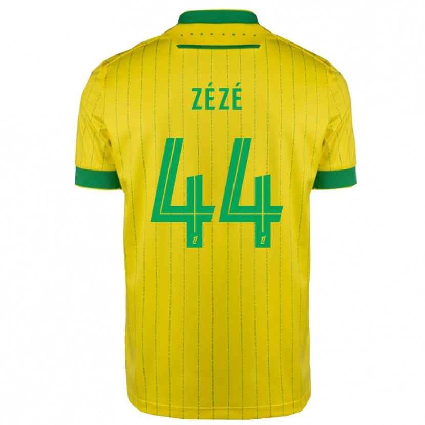 Danxen Męski Nathan Zézé #44 Żółto-Zielony Domowa Koszulka 2025/26 Koszulki Klubowe